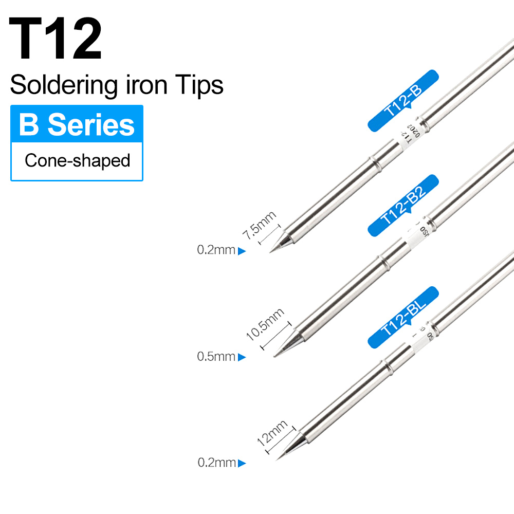 Useful Diy Electronics - T12 Cone-Shaped Soldering Iron Tips T12-B