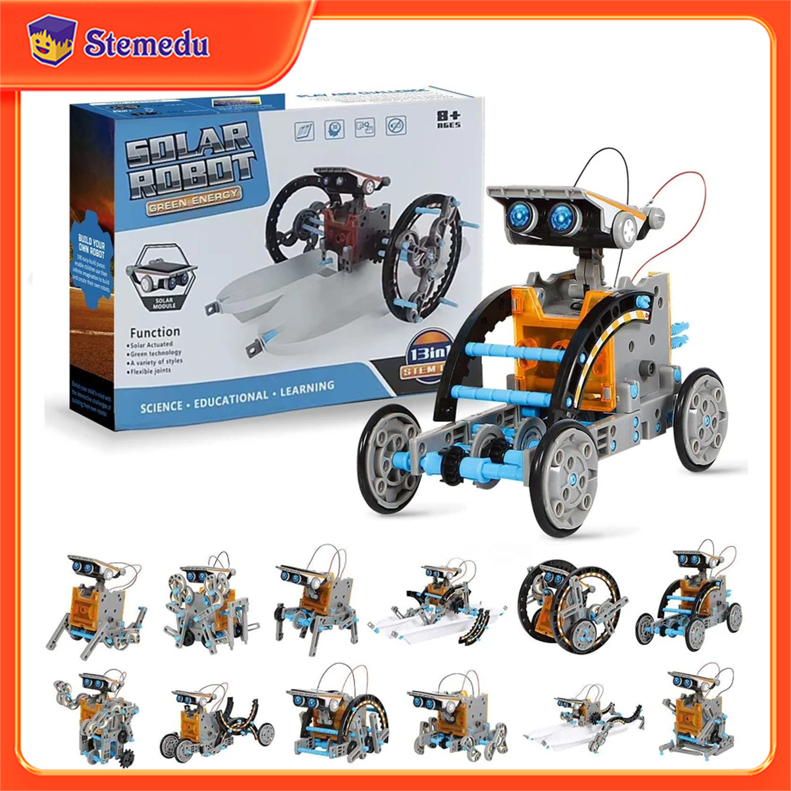 Useful Diy Electronics - 13 in 1 Solar Powered Robot