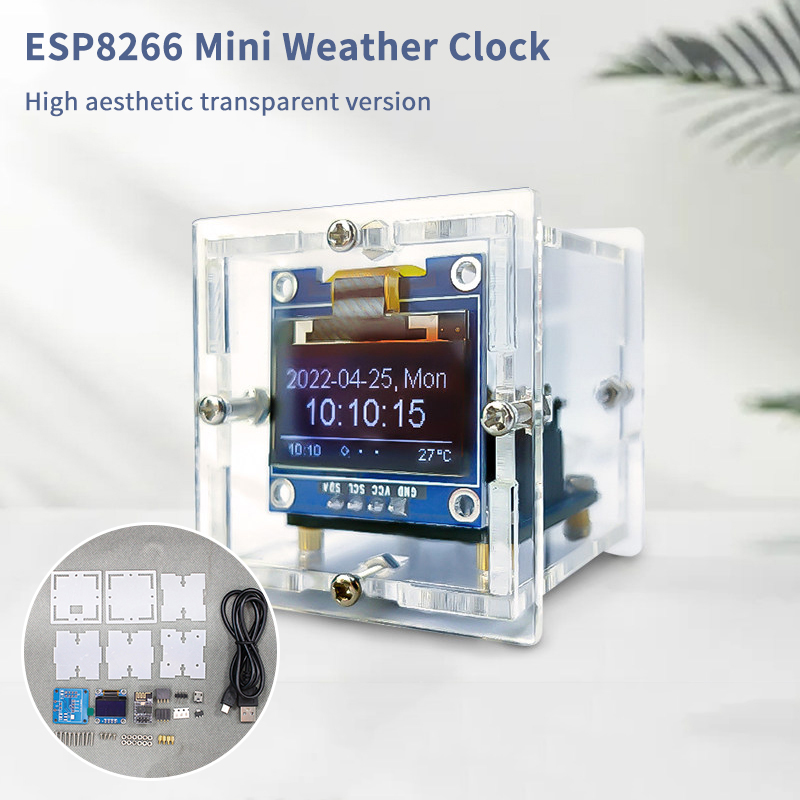 ESP8266 Mini Weather Clock Kit - Useful Diy Electronics reseña y precio