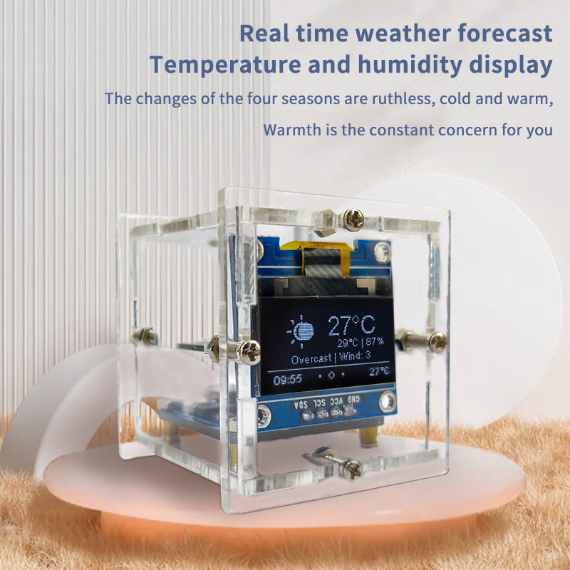 ESP8266 Mini Weather Clock Kit - Useful Diy Electronics reseña y precio