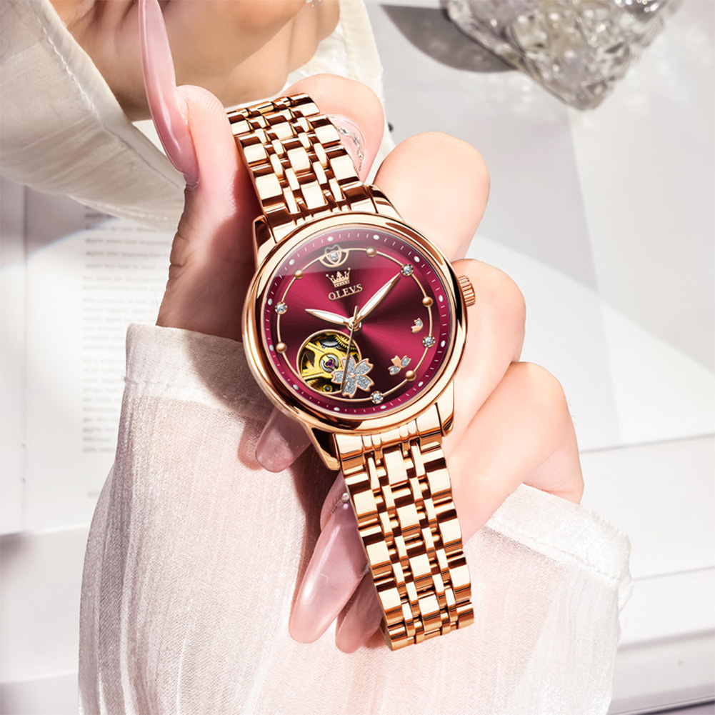 Rose Gold Wine Red Luxury Casu - Push Button Tactile reseña y precio