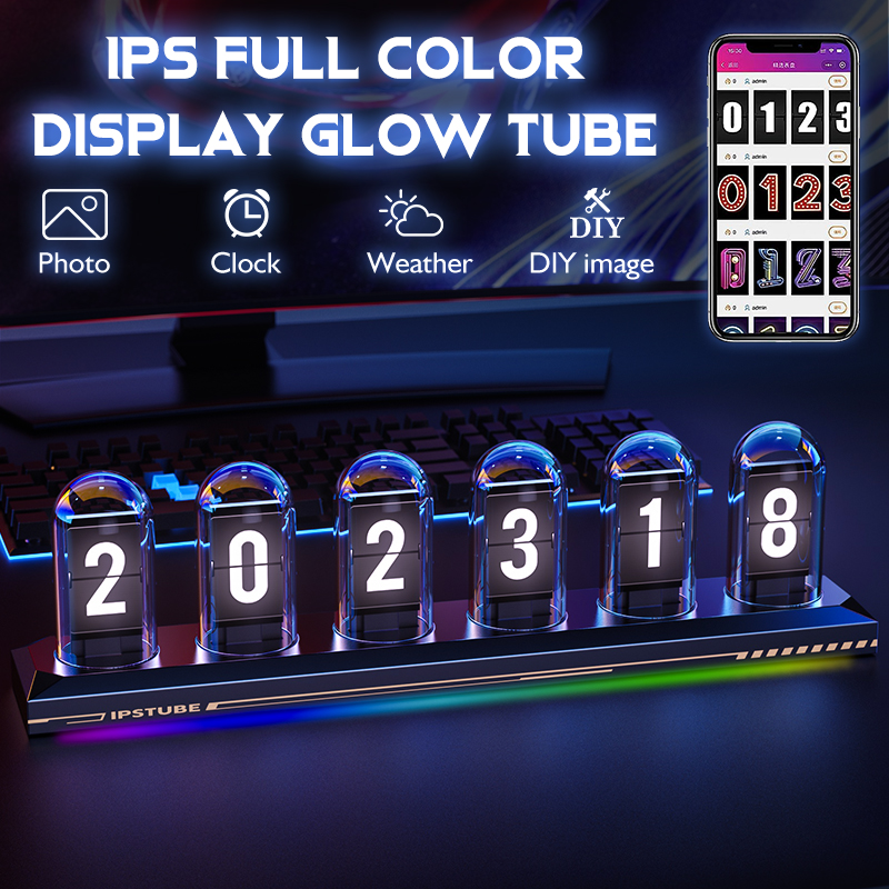 RGB Glow Tube Clock DIY IPS Co - Diy Analog Electronics reseña y precio