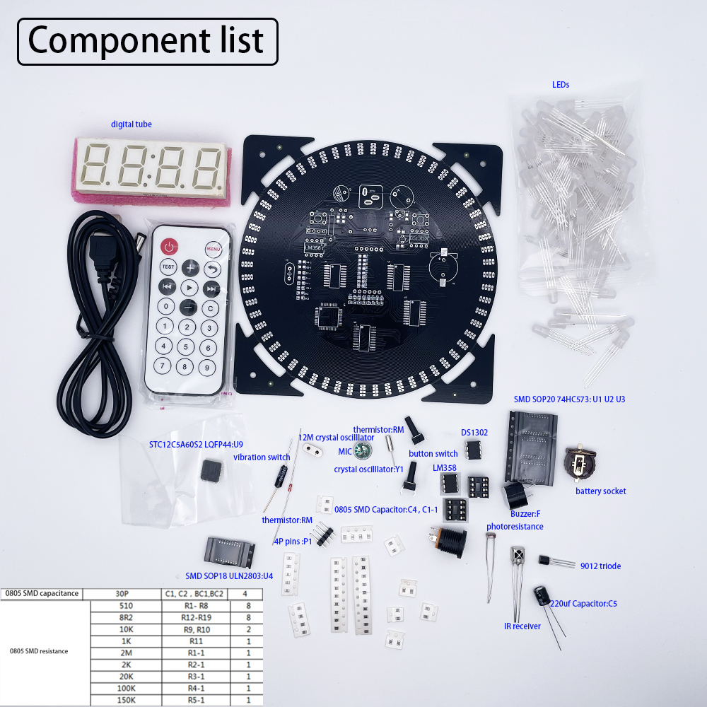 DIY electronic clock kit 14.5* - Diy Electronics Projects For Adults reseña y precio