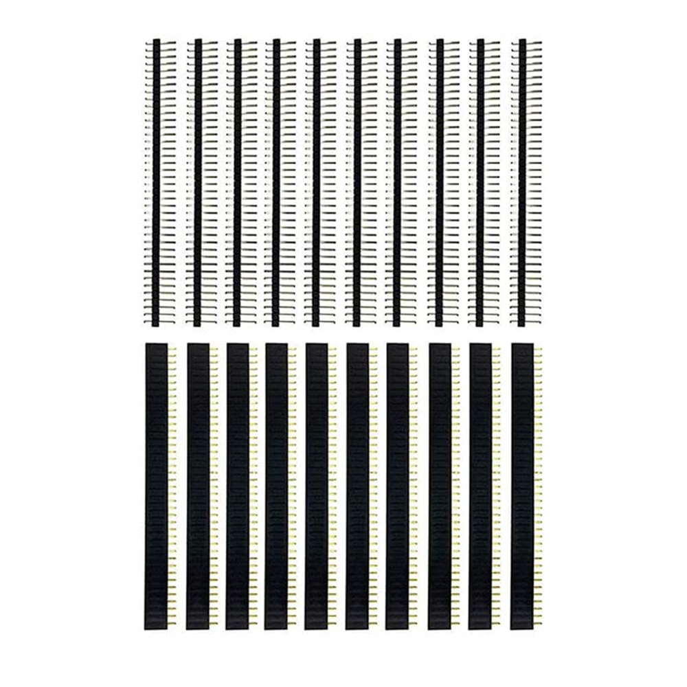 20 Pcs 10 Pairs 40 Pin 1x40 Si - Male Female Header Pin reseña y precio