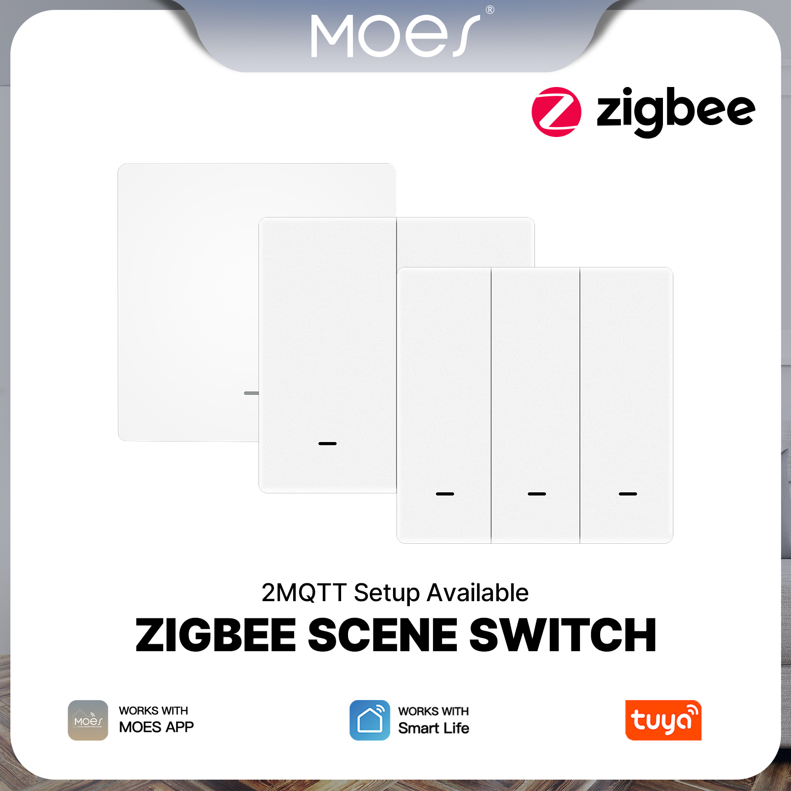 MOES Tuya ZigBee Scene Switch  - Push Button Tactile reseña y precio