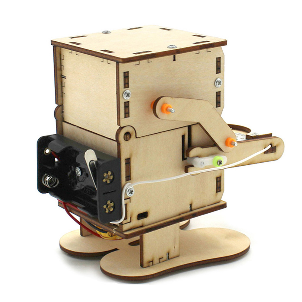 Wooden Assemble DIY Robot Eati - Diy Electronics For Kids reseña y precio
