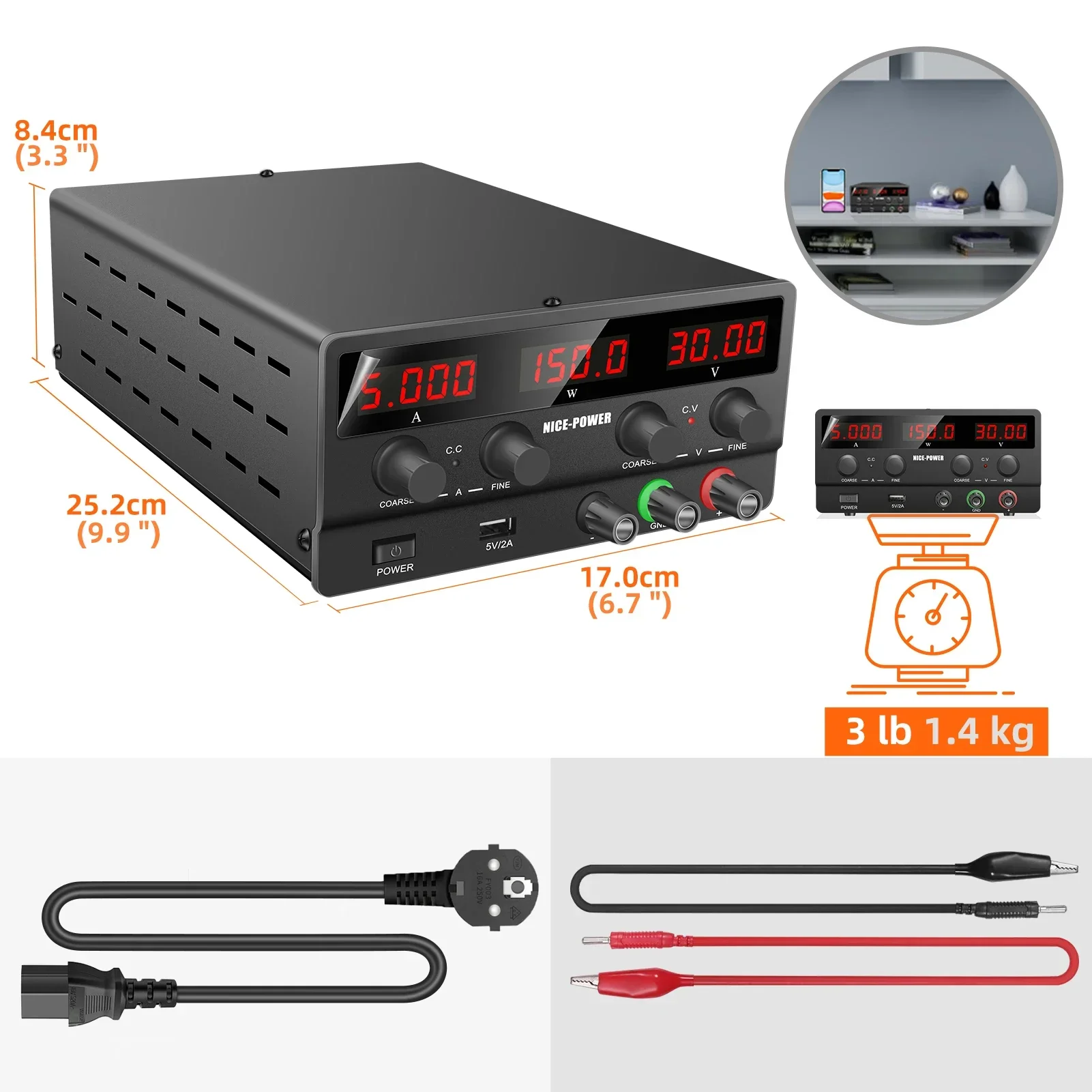 30V 5A 150W DC Power Supply NI - Dc Power Supply Variable reseña y precio