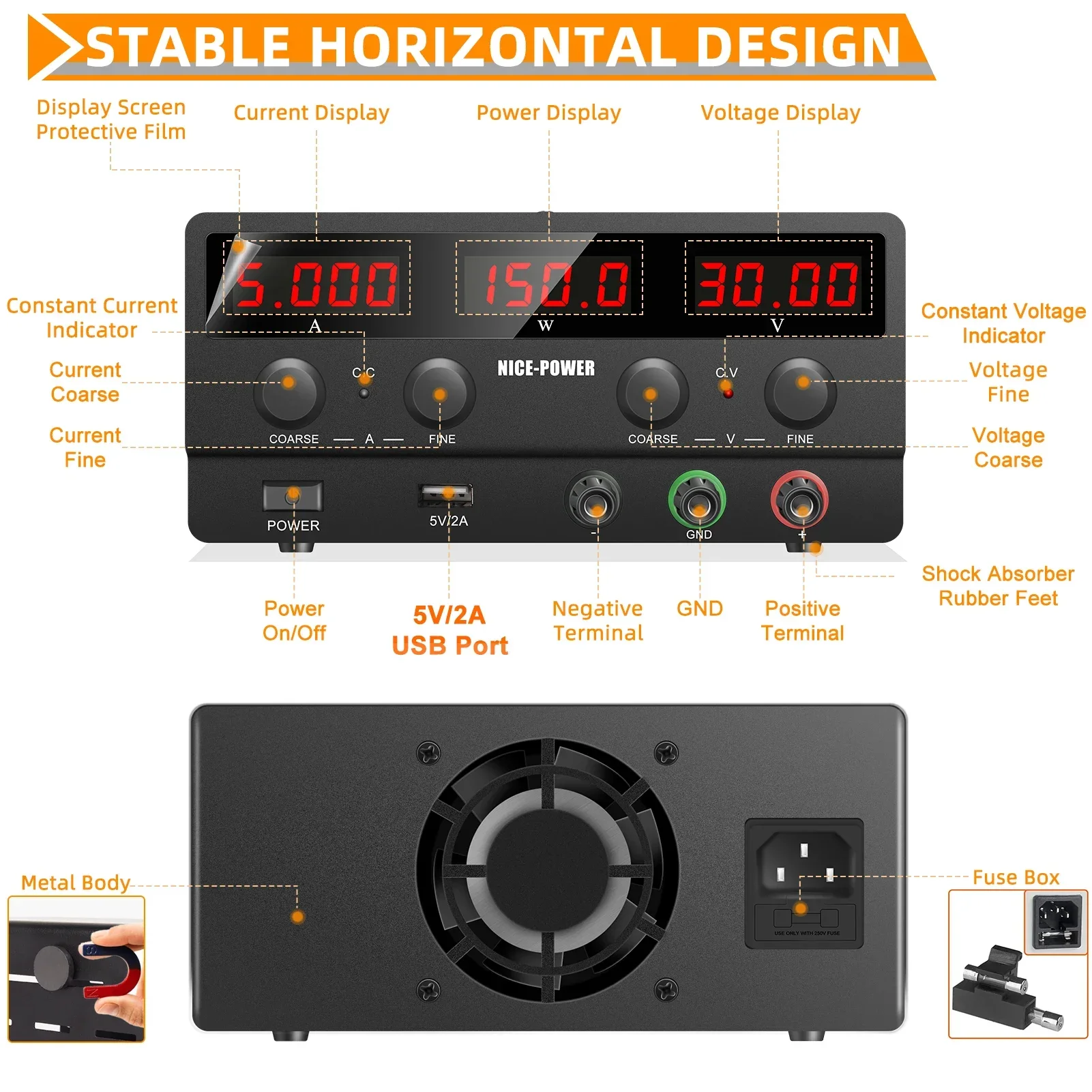 30V 5A 150W DC Power Supply NI - Dc Power Supply Variable reseña y precio