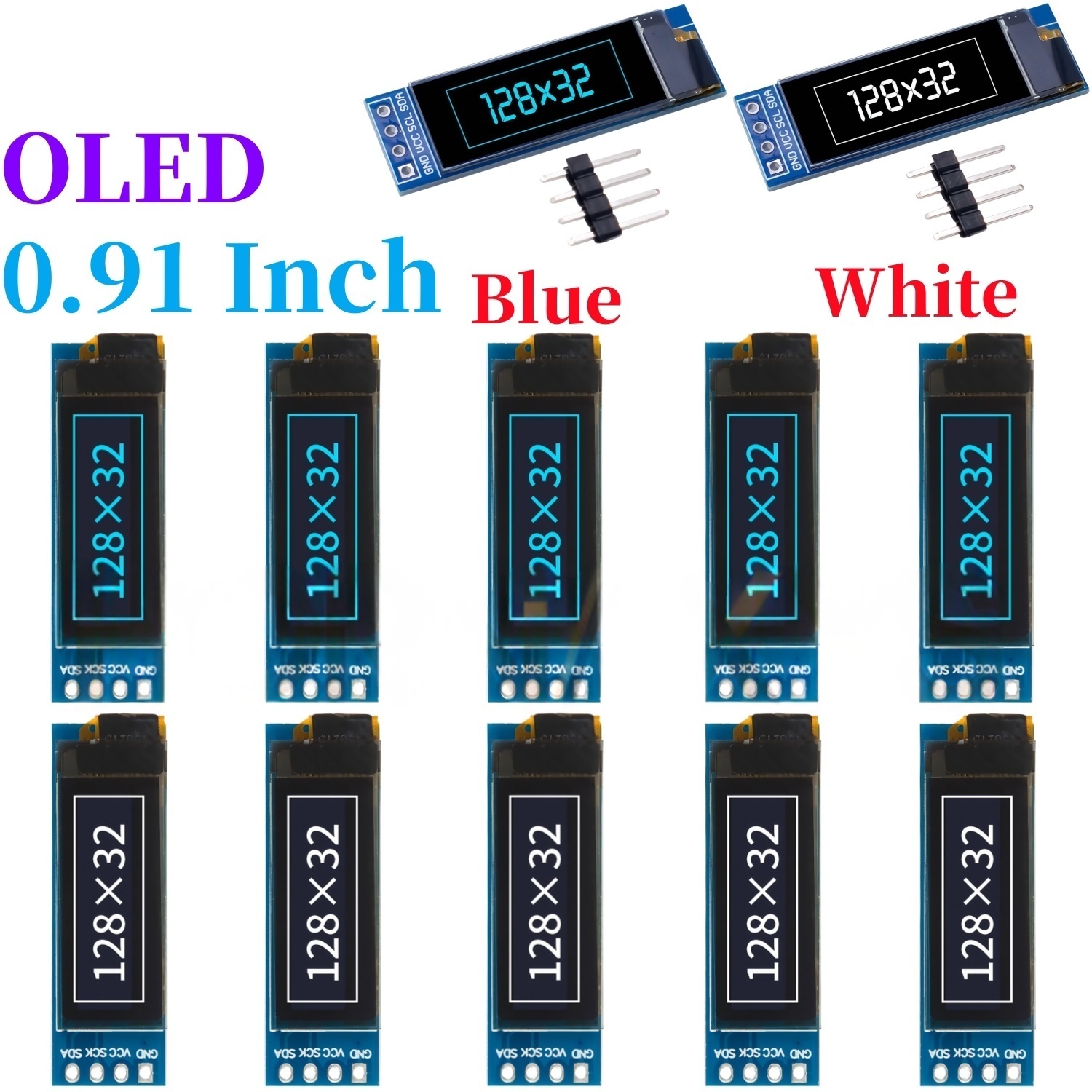 0.91 Inch 128x32 IIC I2C White - I2C Lcd Display reseña y precio