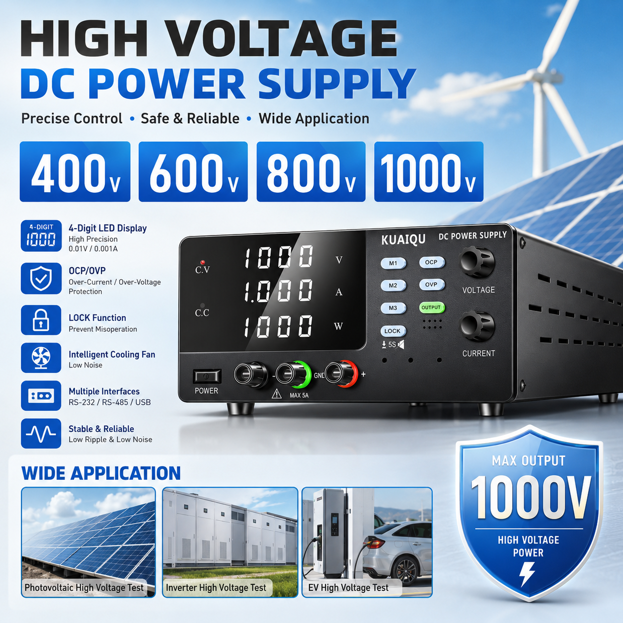 1000V High Voltage DC Power Su - Dc Power Supply Variable reseña y precio