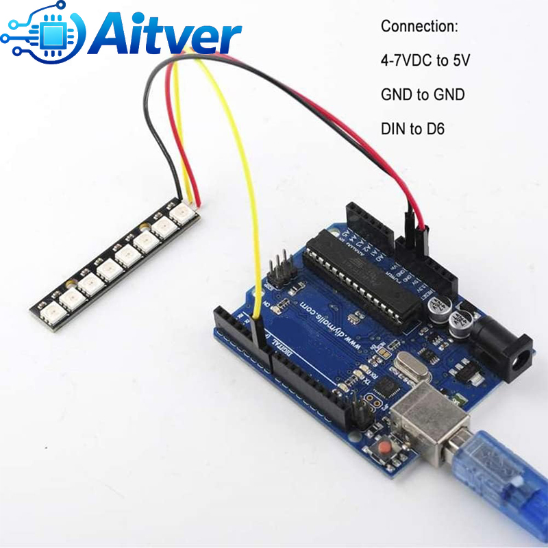 WS2812B 8Bit RGB LED Module 5V - Diy Electronics Address reseña y precio
