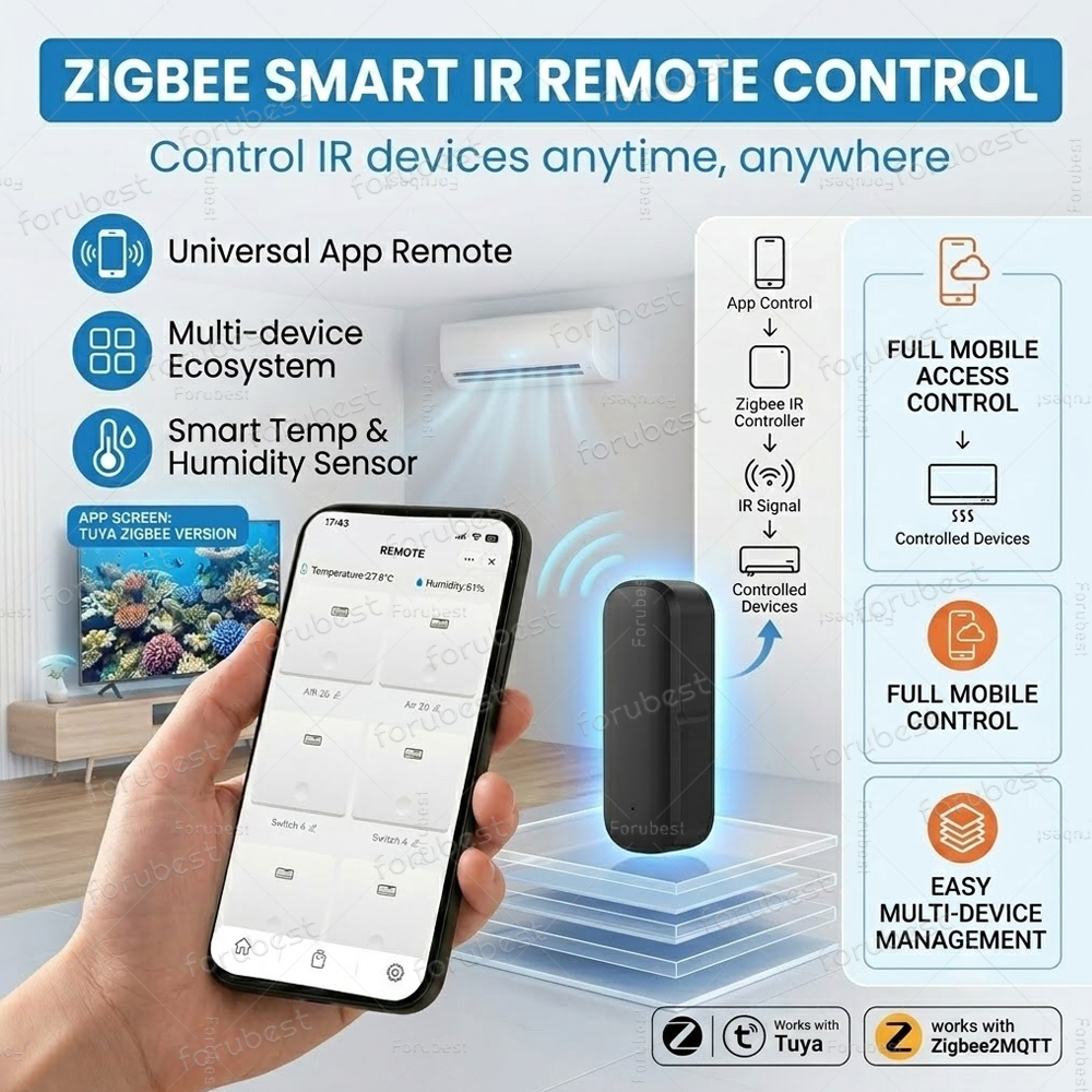 Smart Zigbee IR Remote with Te - Ir Infrared Receiver reseña y precio