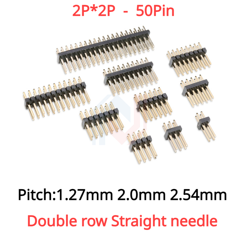 10Pcs 1.27mm 2.0mm 2.54mm Pitc - Male Female Header Pin reseña y precio