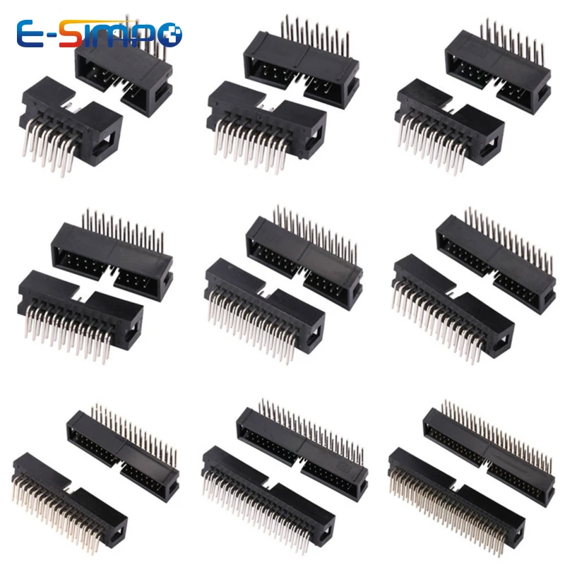 10pcs DC3 2.54mm DIP RA Right  - Male Female Header Pin reseña y precio