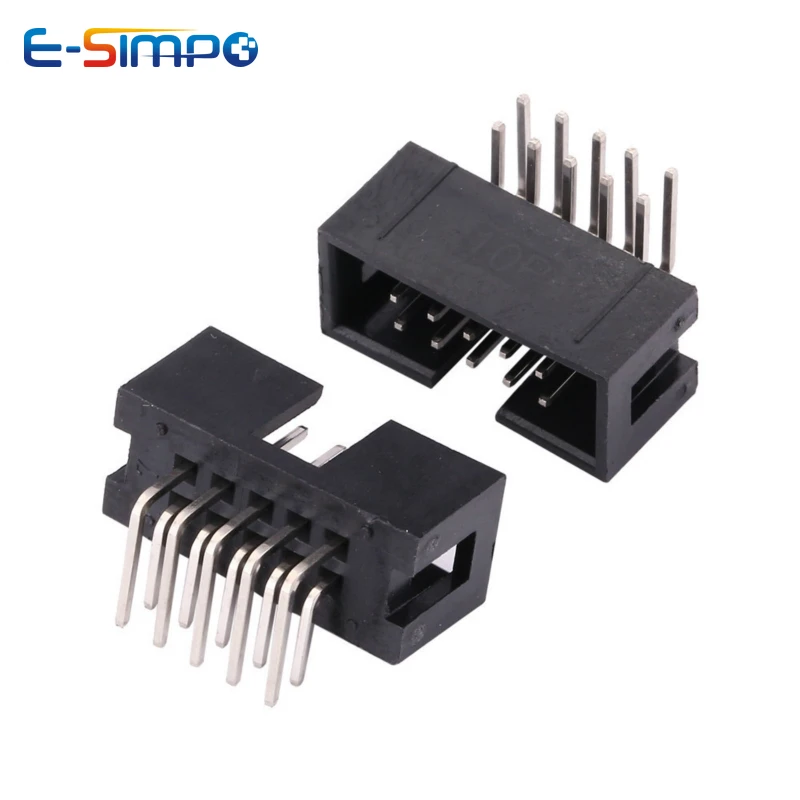 10pcs DC3 2.54mm DIP RA Right  - Male Female Header Pin reseña y precio