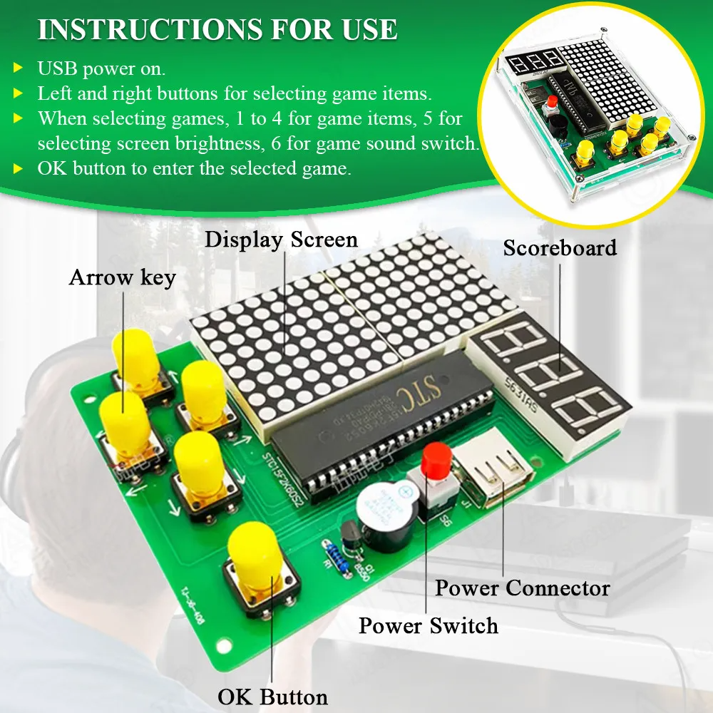 DIY Pixel Game Maker Kit Elect - Diy Electronics For Kids reseña y precio