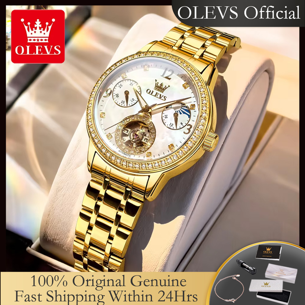 OLEVS 6750 Automatic Woman Wat - Push Button Tactile reseña y precio