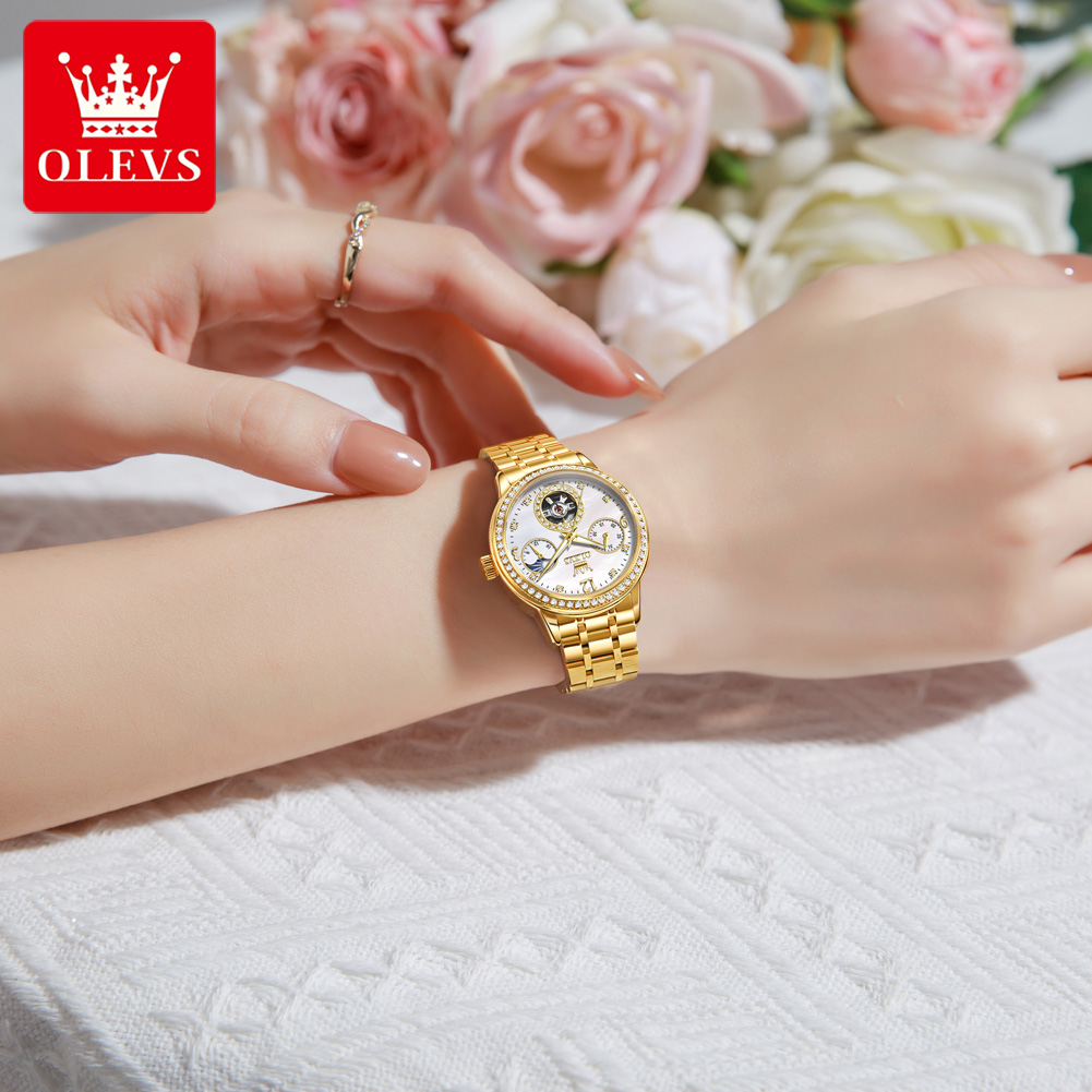 OLEVS 6750 Automatic Woman Wat - Push Button Tactile reseña y precio