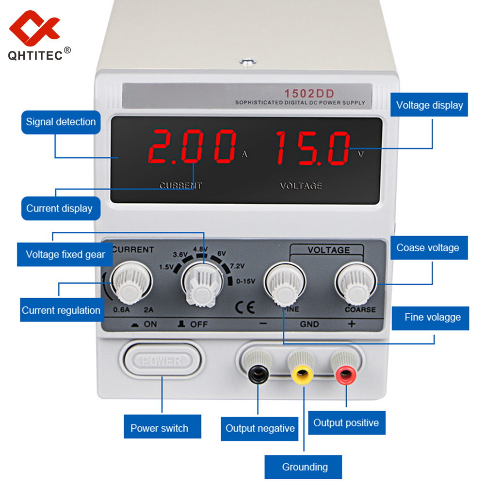 QHTITEC DC Regulated Power Sup - Dc Power Supply Variable reseña y precio