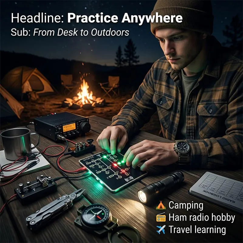 Morse Code Trainer Card Pro Le - Diy Electronics Projects For Adults reseña y precio
