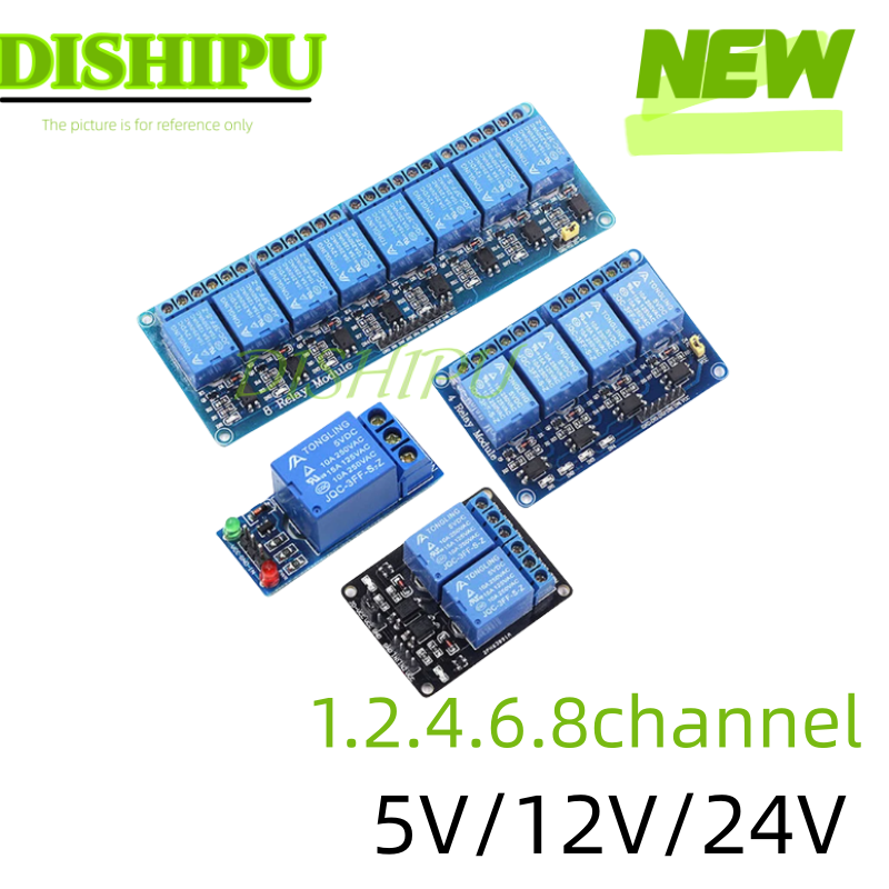 DC 5V 12V 24V 1 2 4 6 8 Channe - Relay Module 5V reseña y precio