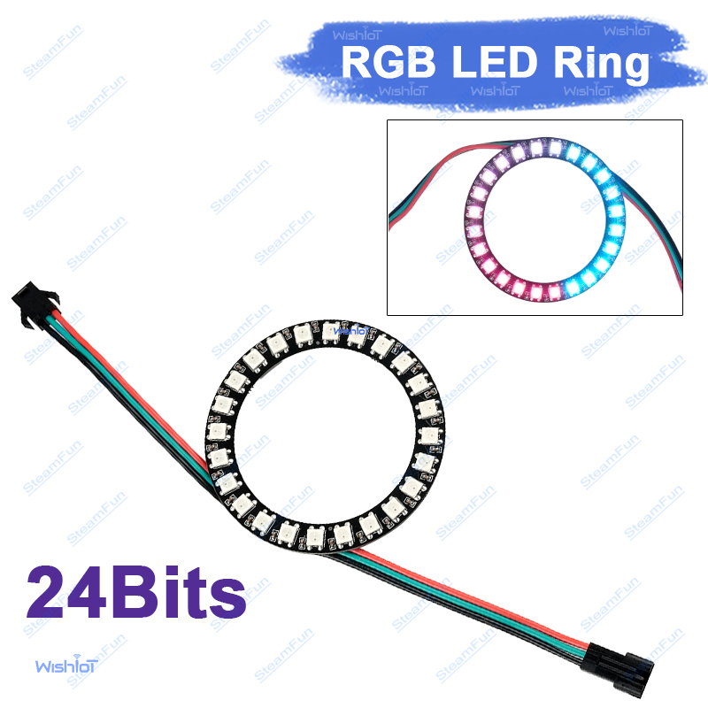 Smart WS2812B 24LED Ring Light - Diy Electronics Address reseña y precio