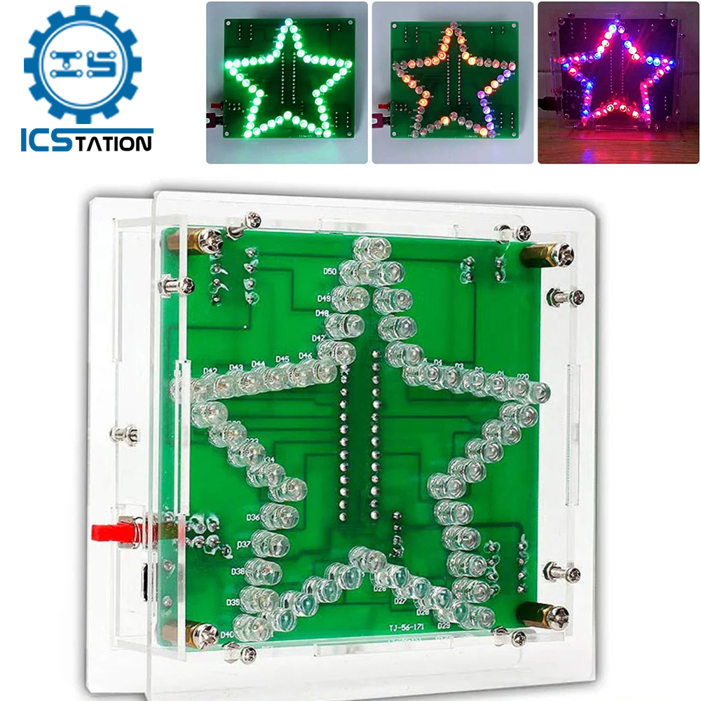 DIY Electronic Kit 3D Five-Poi - Diy Electronics Projects For Adults reseña y precio