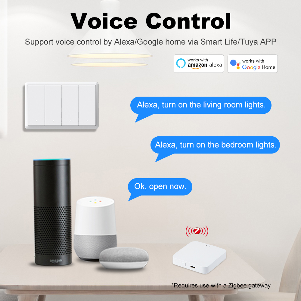MANHOT ZigBee3.0 Smart Switch  - Push Button Tactile reseña y precio