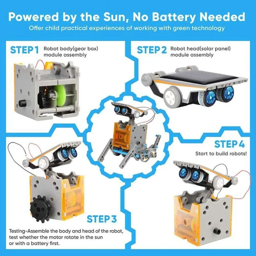 13 in 1 Solar Powered Robot Sc - Useful Diy Electronics reseña y precio