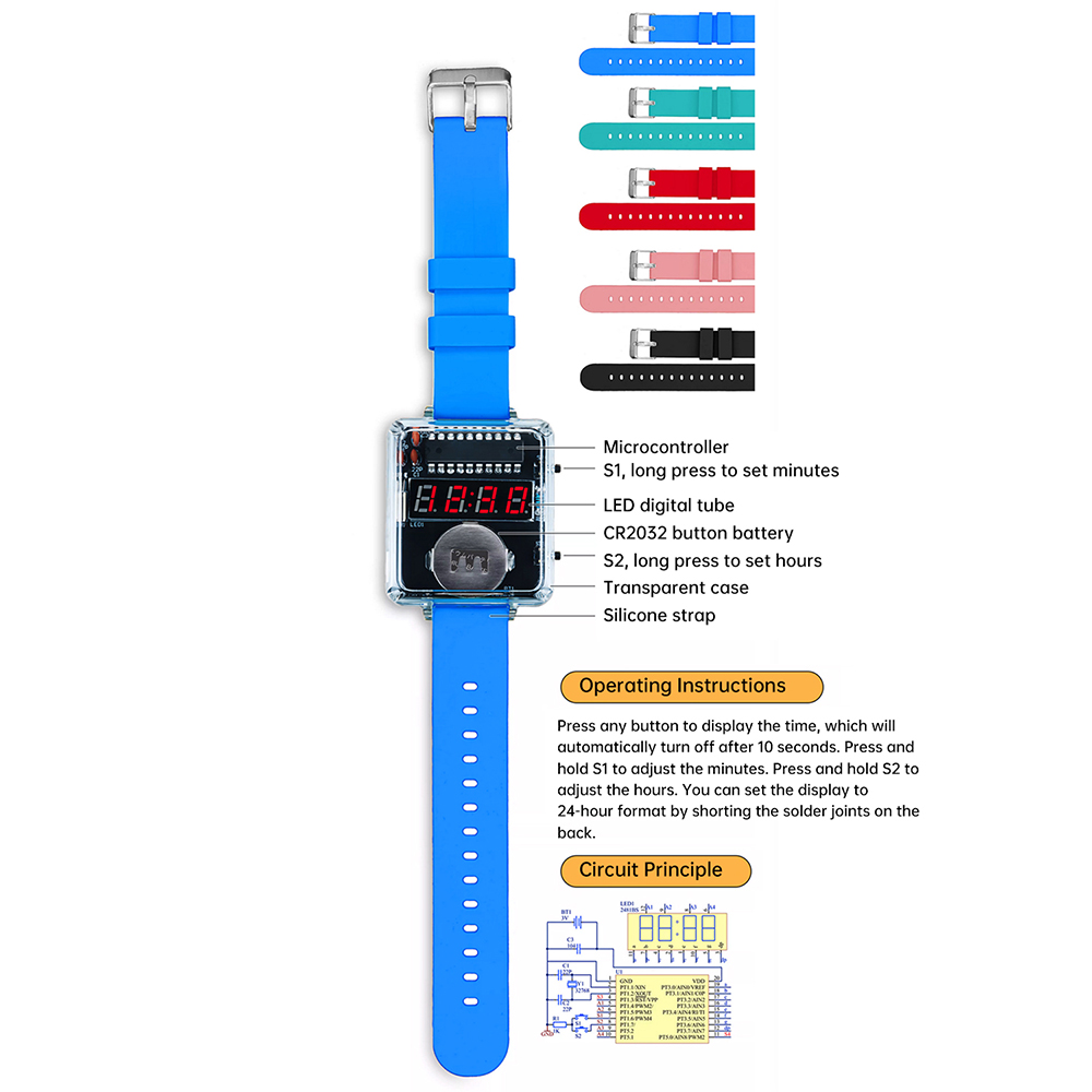 DIY Electronic Watch Kit 0.28' - Diy Electronics For Kids reseña y precio