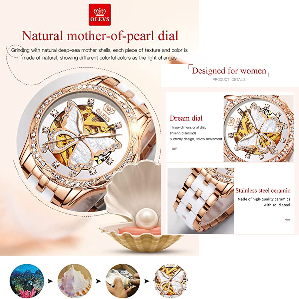 OLEVS Women's Automatic Watche - Push Button Tactile reseña y precio